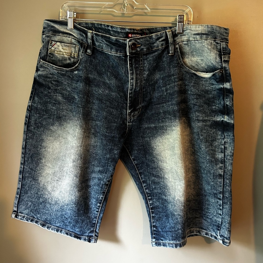 Men’s Y2K SouthPole Distressed Jean long Shorts